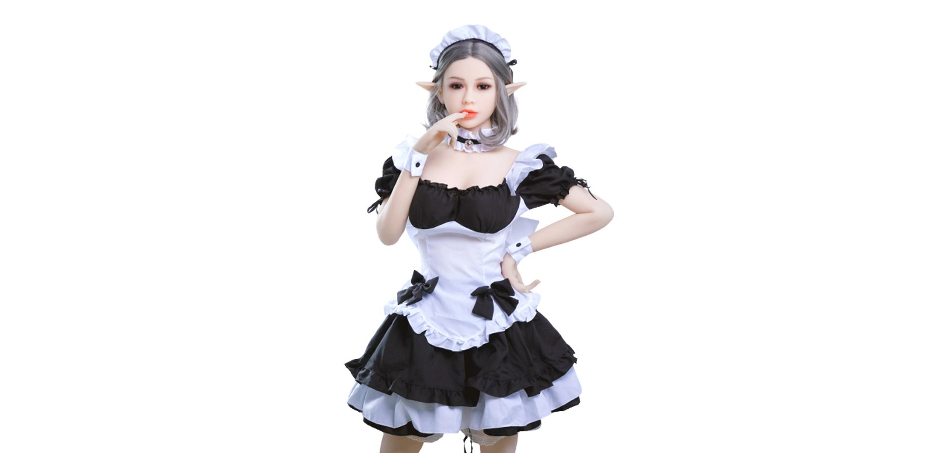 Alien sex doll in maid costume.