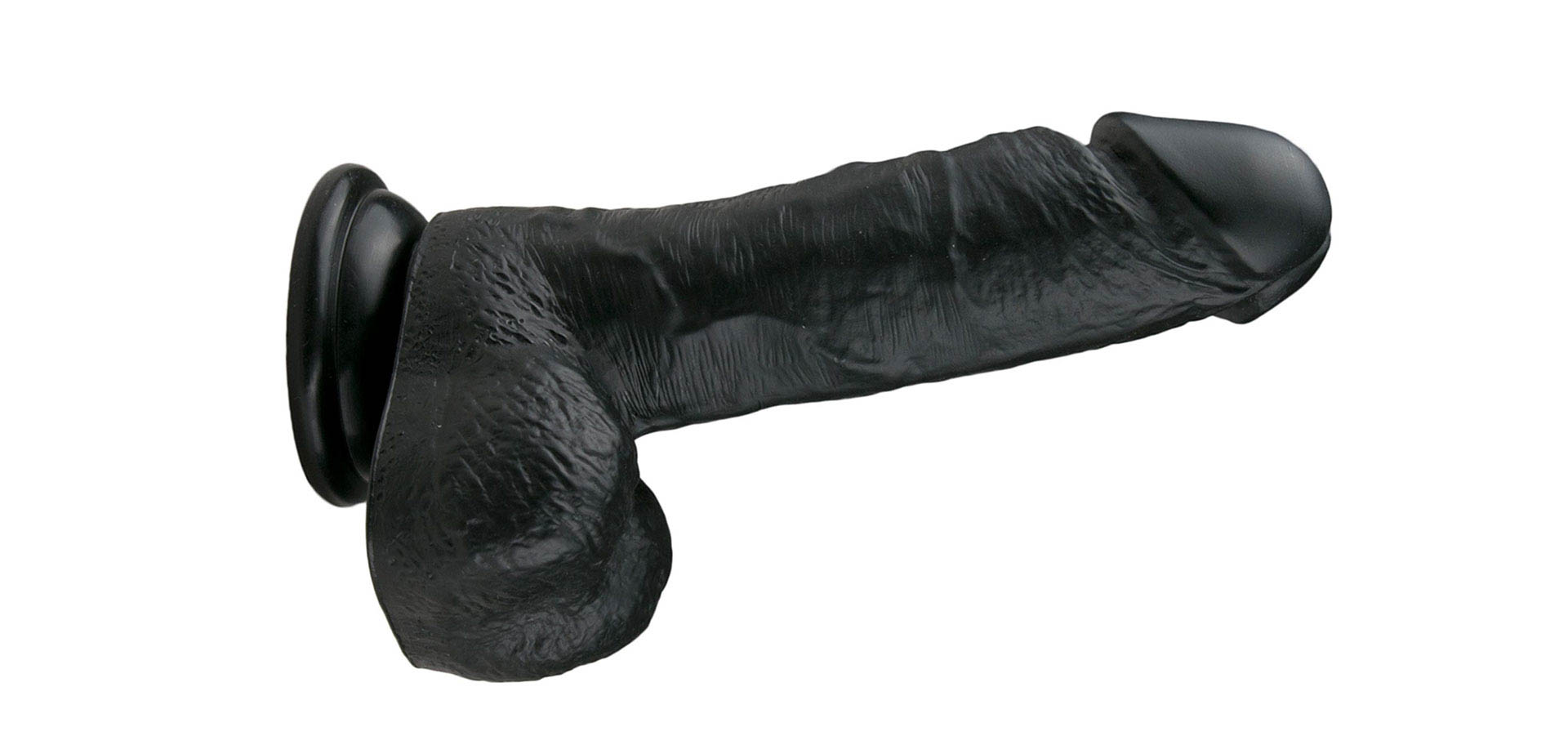 Black Suction cup Silicone Dildo.