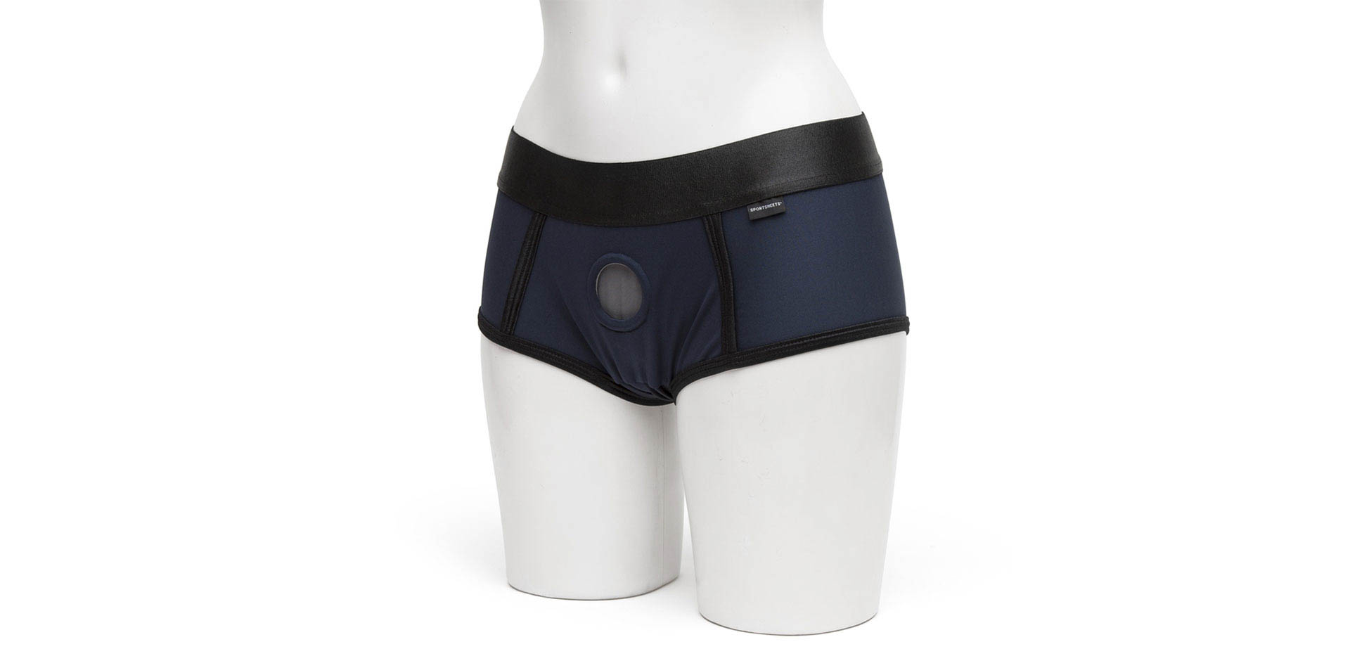 Blue Active Fit Strap-On Harness Boxer.