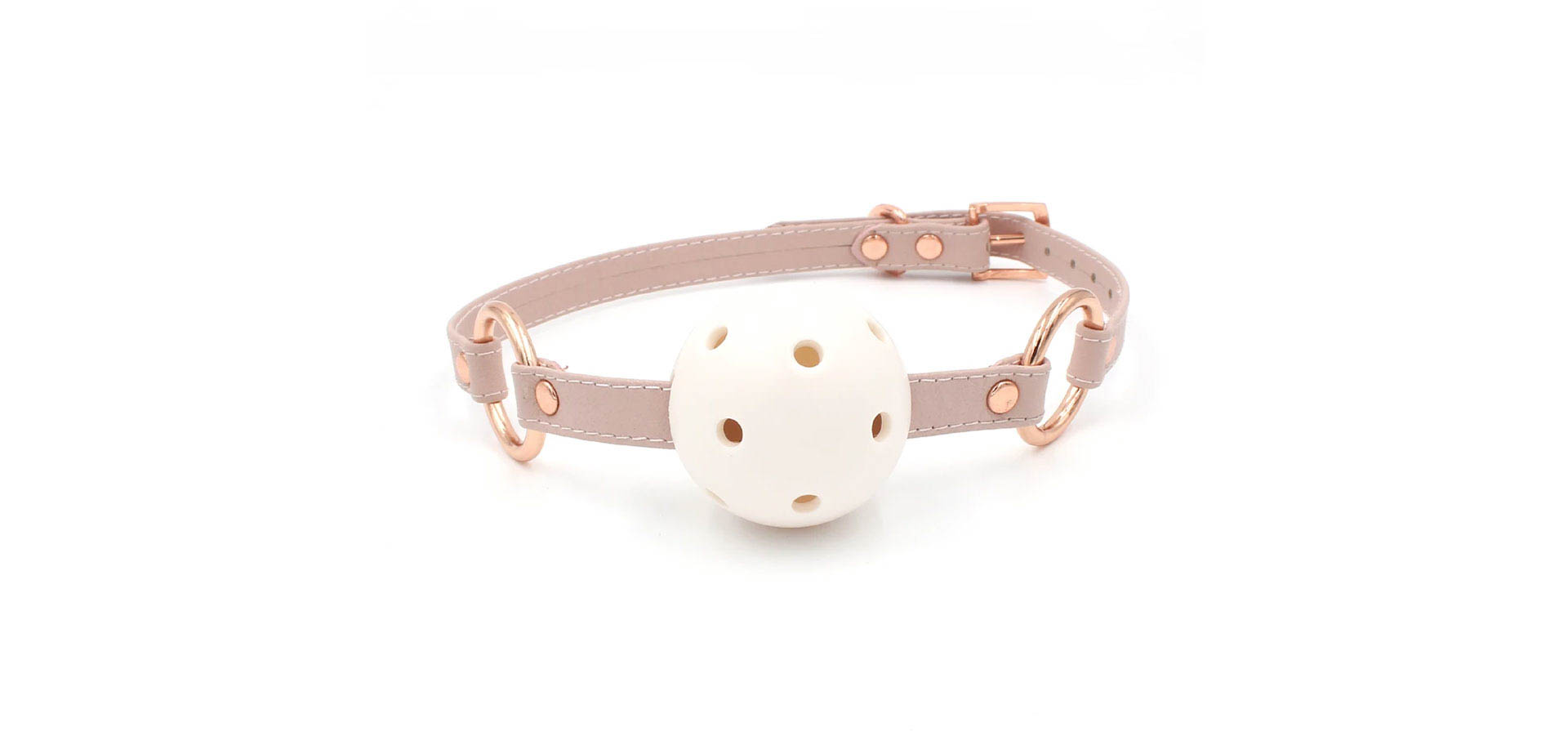 Deluxe Ball Gag in Blush Pink.