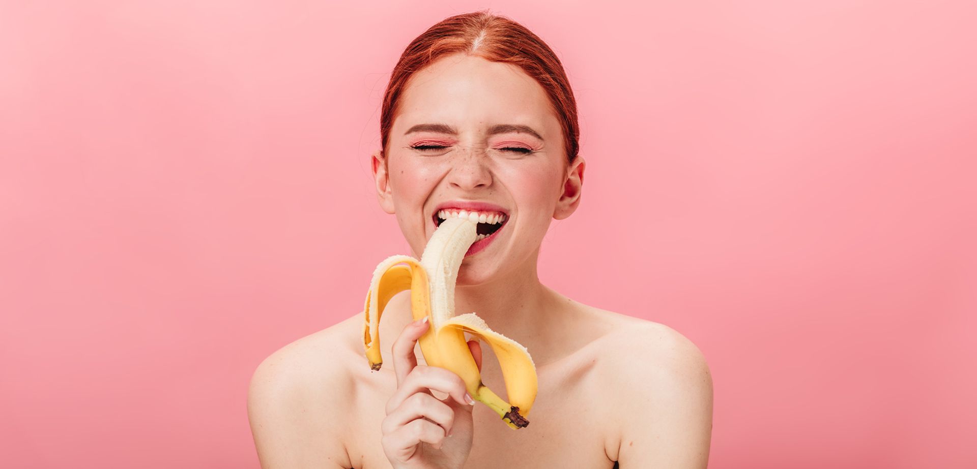 Woman with banana.