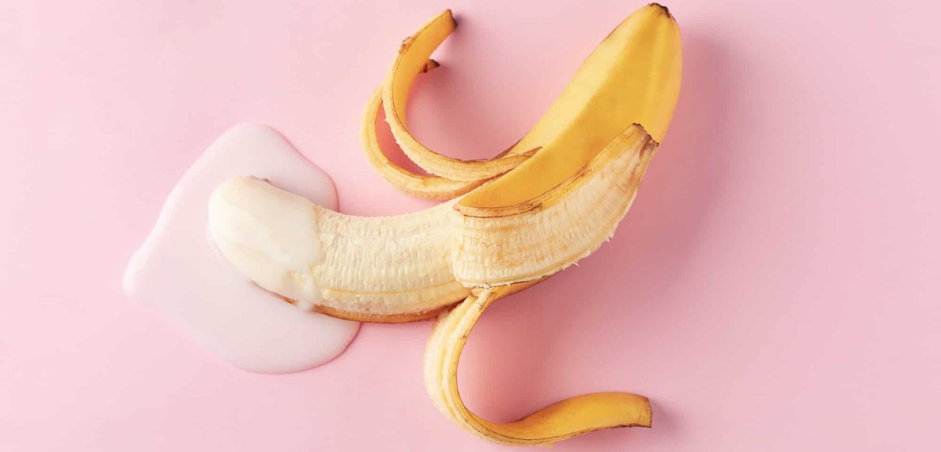 Banana with fake cum.