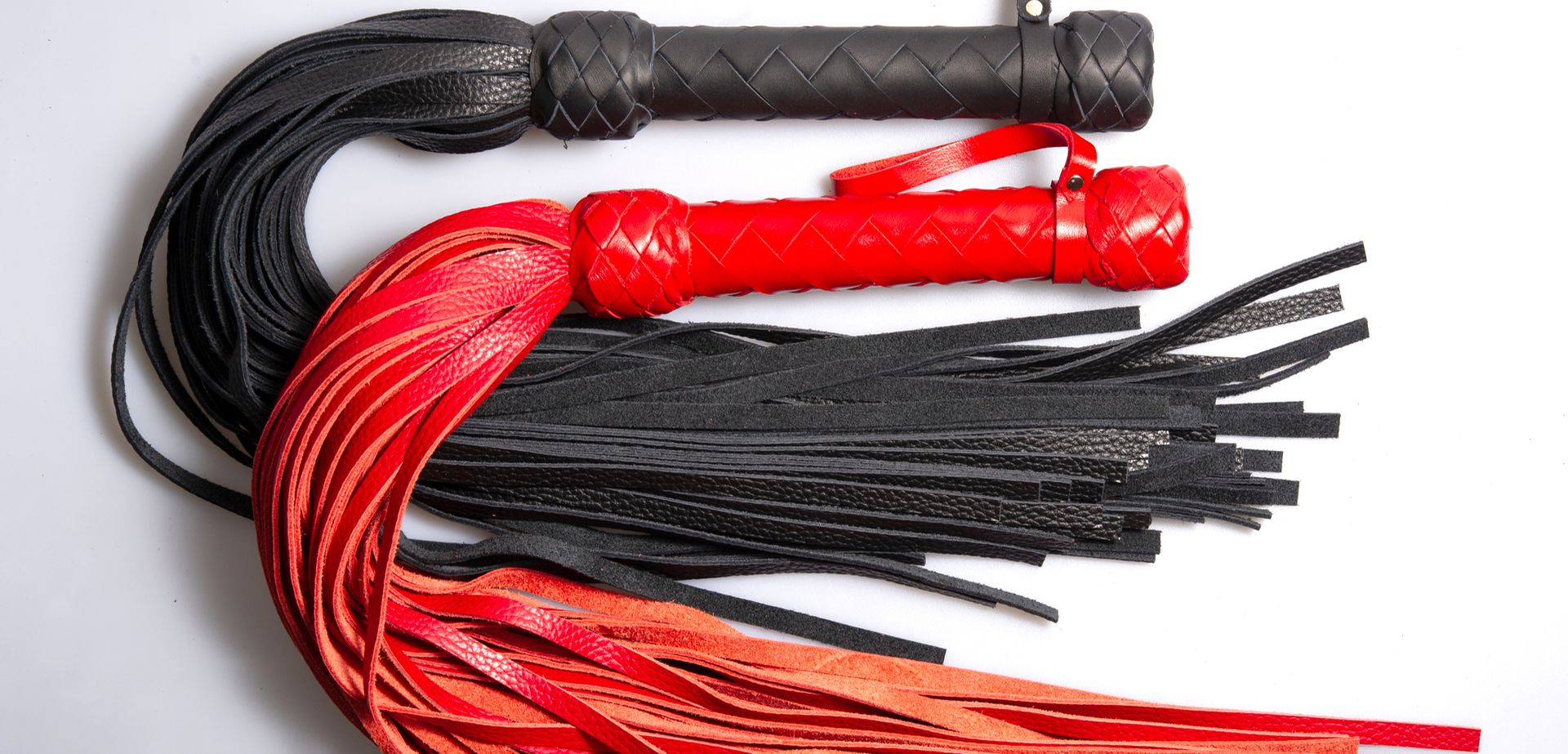 Black and red floggers.