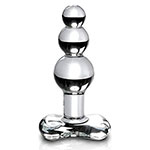 Icicles No 47 Beaded Glass Butt Plug with T-Bar Base