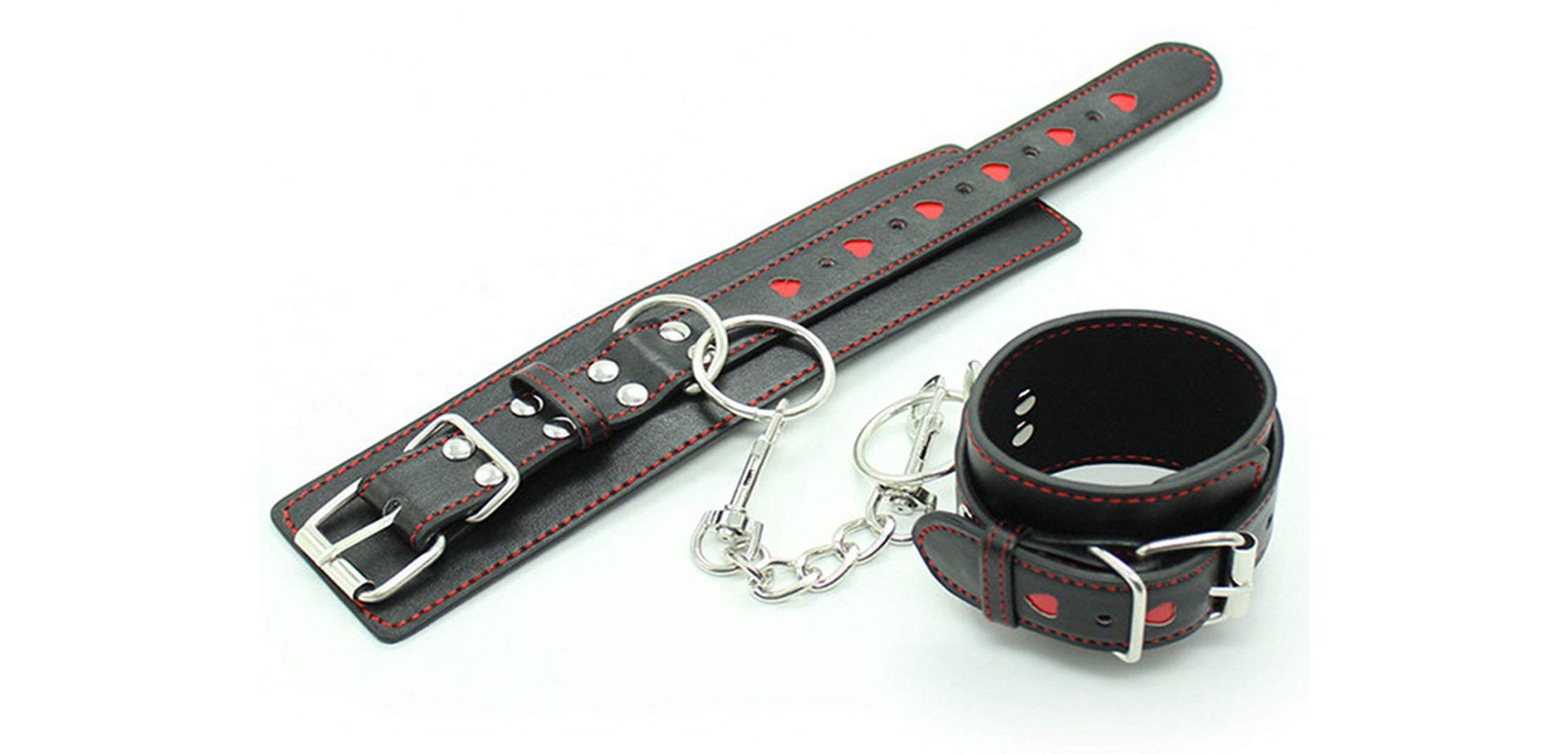 Leather BDSM Bondage Cuffs.