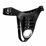 LEATHER MALE CHASTITY HARNESS