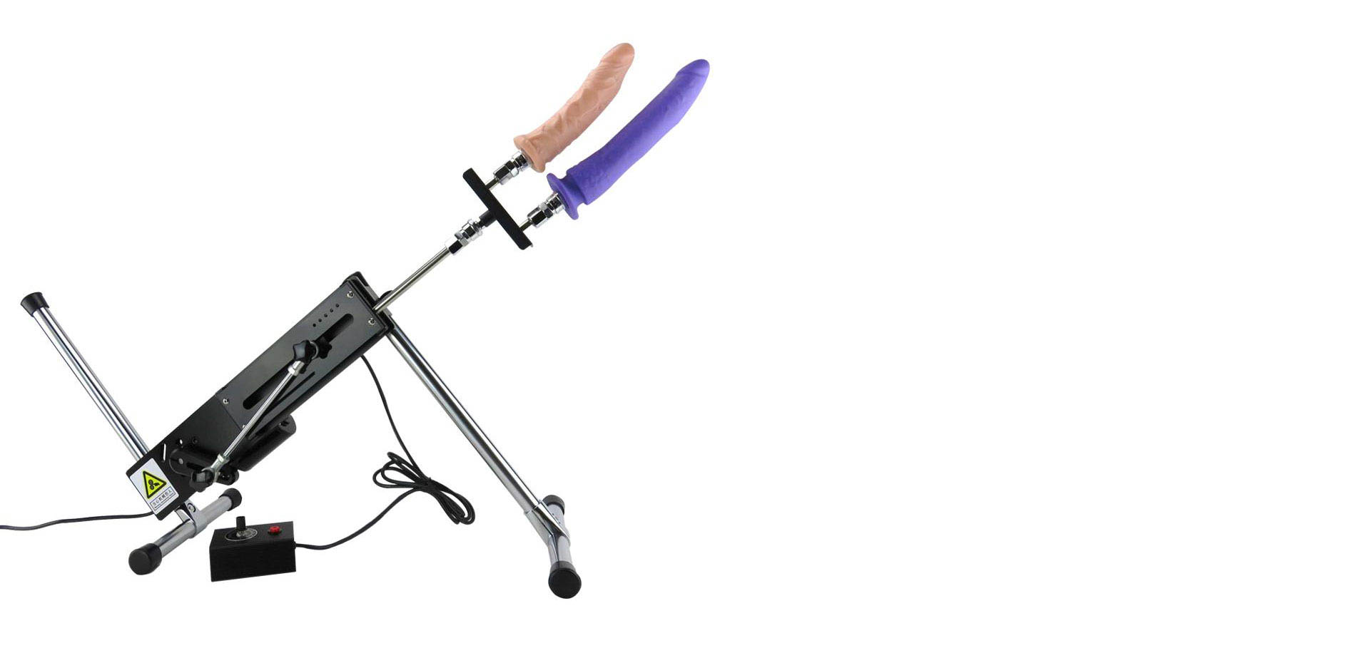Sex machine for couples with dildo.