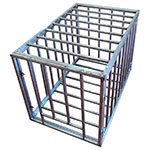 STEEL PUPPY CAGE, DELUXE