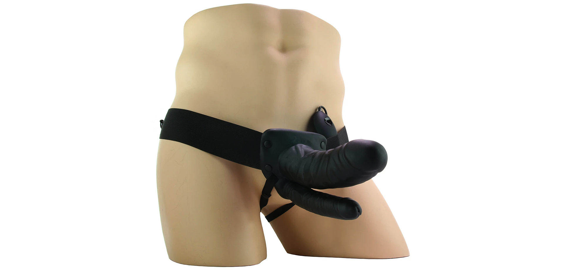 Vibrating Hollow Double Penetrating Strap-On.