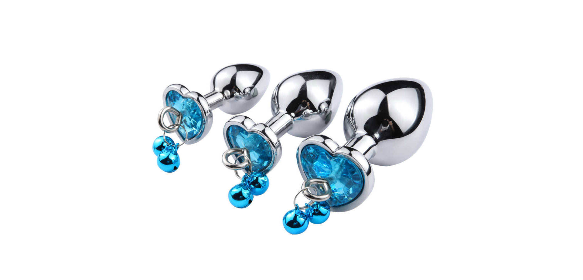 Vibrating Metal Anal Plugs With Bell.